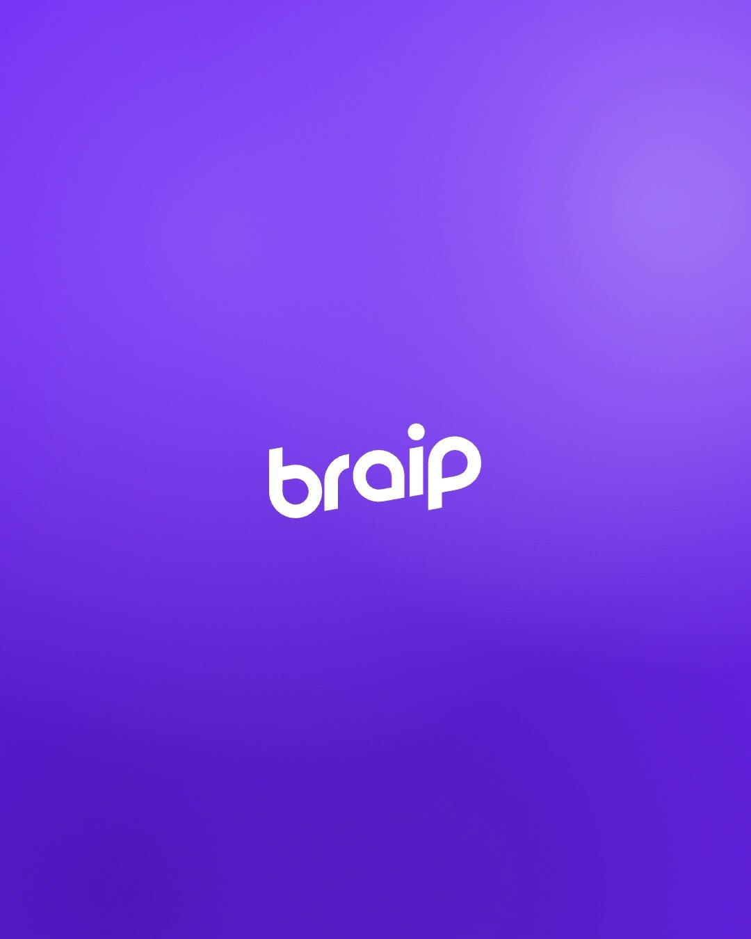 White Braip logo on the brand purple, the film's final frame.